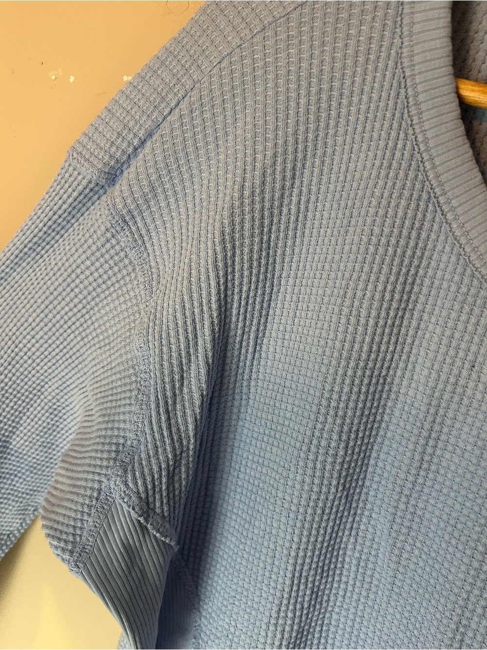 Aerie Wow! Relaxed Waffle Knit Long Sleeve Size XS Oversized Fit Henley - Picture 7 of 12